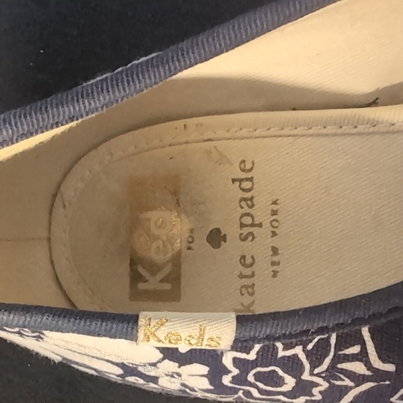 Kate Spade Navy and White Floral Slip-On Sneakers - Picture 11 of 11